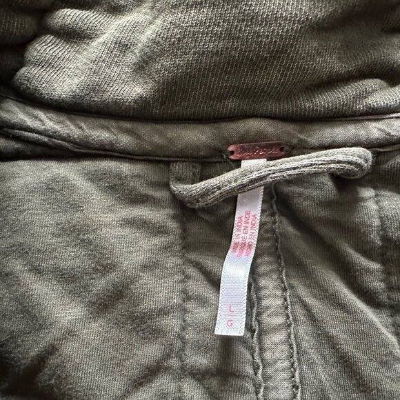 Free People Dolman Quilted Knit Jacket Olive Military Green - Size L - Picture 4 of 6